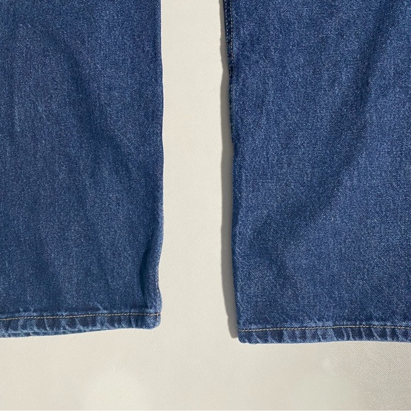 GOOD- 44 x 32 Big Mens Wrangler Authentics Jeans Pants Cotton Dk Blue 10ZM200RD - Picture 2 of 11